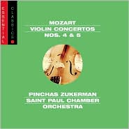 Mozart: Violin Concertos Nos. 4 & 5 by Pinchas Zukerman: CD Cover