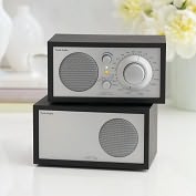 Product Image. Title: AM/FM Table Radio with Additional Speaker - Black Ash/Silver