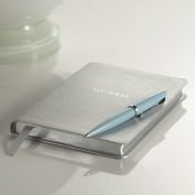 Product Image. Title: Silver Saffian Grain Medium Journal