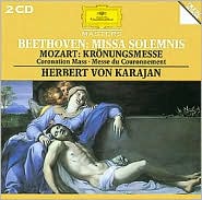 Beethoven: Missa Solemnis; Mozart: Kr�nungsmesse by Herbert von Karajan: CD Cover