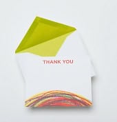 Product Image. Title: Recycled Scribble Thank You Note Card -Set of 10
