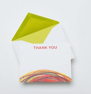 Recycled Scribble Thank You Note Card -Set of 10 by Indigo: Product Image