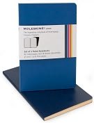 Product Image. Title: Moleskine Volant Pocket Ruled Notebook, Antwerp/Prussian Blue Set of 2