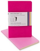 Product Image. Title: Moleskine Volant Pocket Ruled Notebook, Pink/Magenta Set of 2