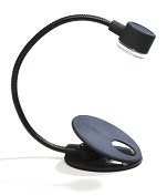 Product Image. Title: Black Soft touch 2 LED Flex Neck Clip on Reading Light