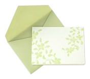 Product Image. Title: Letterpress Floral Wasabi Notes