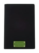 Product Image. Title: Small Canvas Note Pad - Black/Kelly