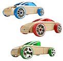Product Image. Title: Automoblox Mini 3-Pack Blue Sedan, Red Sportscar, Green Pick-up