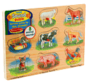 Product Image. Title: Farm Sound Peg Puzzle