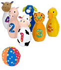 Product Image. Title: Baby Farm Friends Bowling