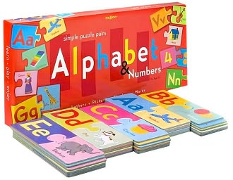 Alphabet & Numbers Puzzle Pairs by eeBoo: Product Image