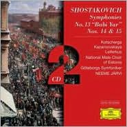 Shostakovich: Symphonies Nos. 13 'Babi Yar', 14, 15 by Neeme Jarvi: CD Cover