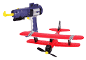 Product Image. Title: Back Yard Flyer Red Biplane free flight plane