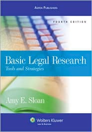 Basic Legal Research by Sloan: Book Cover