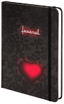 Book Cover Image. Title: Black Lace Heart Lined Journal (6"x8"), Author: by   Barnes & Noble