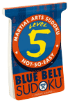 Book Cover Image. Title: Martial Arts Sudoku Level 5: Blue Belt Sudoku, Author: by Frank  Longo