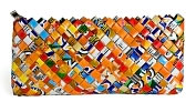 Product Image. Title: Recycled Juice Label Pencil Pouch Assorted Colors (9.75"x4.5")