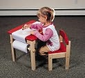 Product Image. Title: Art Table & Chair Set - Red