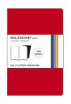 Product Image. Title: Moleskine Volant Extra Large Plain Notebook, Scarlet/Bordeaux Red Set of 2