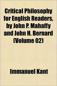 Critical Philosophy for English Readers, by John P. Mahaffy 