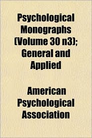 Psychological Monographs ; General and Applied