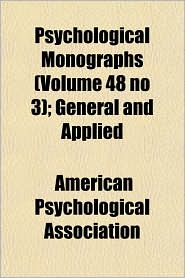 Psychological Monographs ; General and Applied