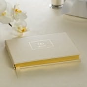Product Image. Title: Gold Wedding Ring Motif Guestbook