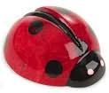 Product Image. Title: Red Ladybug Alabaster Small Paperweight-(2.5")