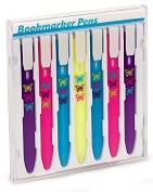 Product Image. Title: Butterfly Bookmarker Pens Set of 7
