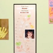 Product Image. Title: Growth Chart - Pink Little Birdie