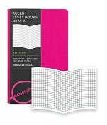 Product Image. Title: Ecosystem 100% Recycled Essay Grid Watermelon Journal (3.6''x5.6'') Set of 3