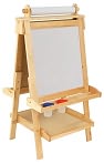 Product Image. Title: Kidkraft Deluxe Wood Easel - Natural