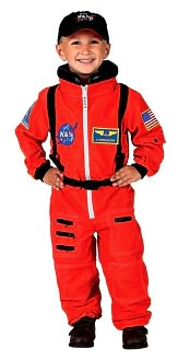  Jr. Astronaut Suit w/Embroidered Cap, size 6/8 (orange) 