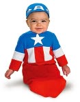 Product Image. Title: Captain America Bunting Infant Costume: Size 0-6 Months