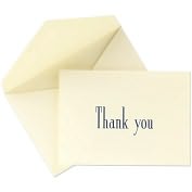 Product Image. Title: Hand Engraved Navy Thank You Notes