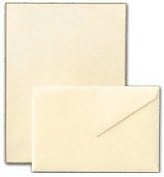 Product Image. Title Hand Bordered Gold Half Sheets in Ecru