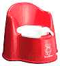 Product Image. Title: Baby Bjorn Red Potty Chair