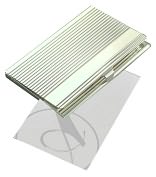 Product Image. Title: Silver Ribbed Business Card Case