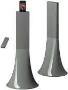 Product Image. Title: Parrot Zikmu Wireless Stereo Speakers by Philippe Starck - Set of 2 in Pearl Grey