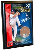 Product Image. Title: Clayton Kershaw, LA Dodgers - 4x6 Plaque with Game Used Dirt