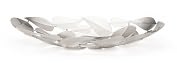Product Image. Title: Fina Leaf Nickel Oblong Platter