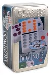 Product Image. Title: Double 12 Color Dot Mexican Train Dominoes Tin