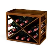 Product Image. Title: 12 Bottle X Cube-Stack Wine Rack in Walnut Stain