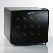 Product Image. Title: Silent 12 Bottle Touchscreen Wine Refrigerator (Reflective Smoke)