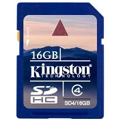 Product Image. Title: Kingston 16GB Secure Digital High Capacity (SDHC) Card - Class 4