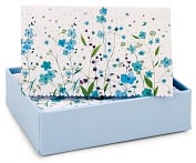 Product Image. Title: Blue Flowers Thank You Notes Set Of 14