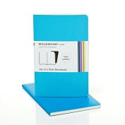 Product Image. Title: Moleskine Volant Pocket Plain Notebook, Antwerp/Prussian Blue Set of 2