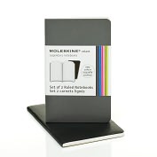 Product Image. Title: Moleskine Volant Extra Small Ruled Notebook, Slate/Gray Set of 2