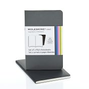 Product Image. Title: Moleskine Volant Extra Small Plain Notebook, Slate/Gray Set of 2