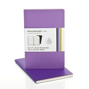 Product Image. Title: Moleskine Volant Pocket Ruled Notebook, Violet Set of 2